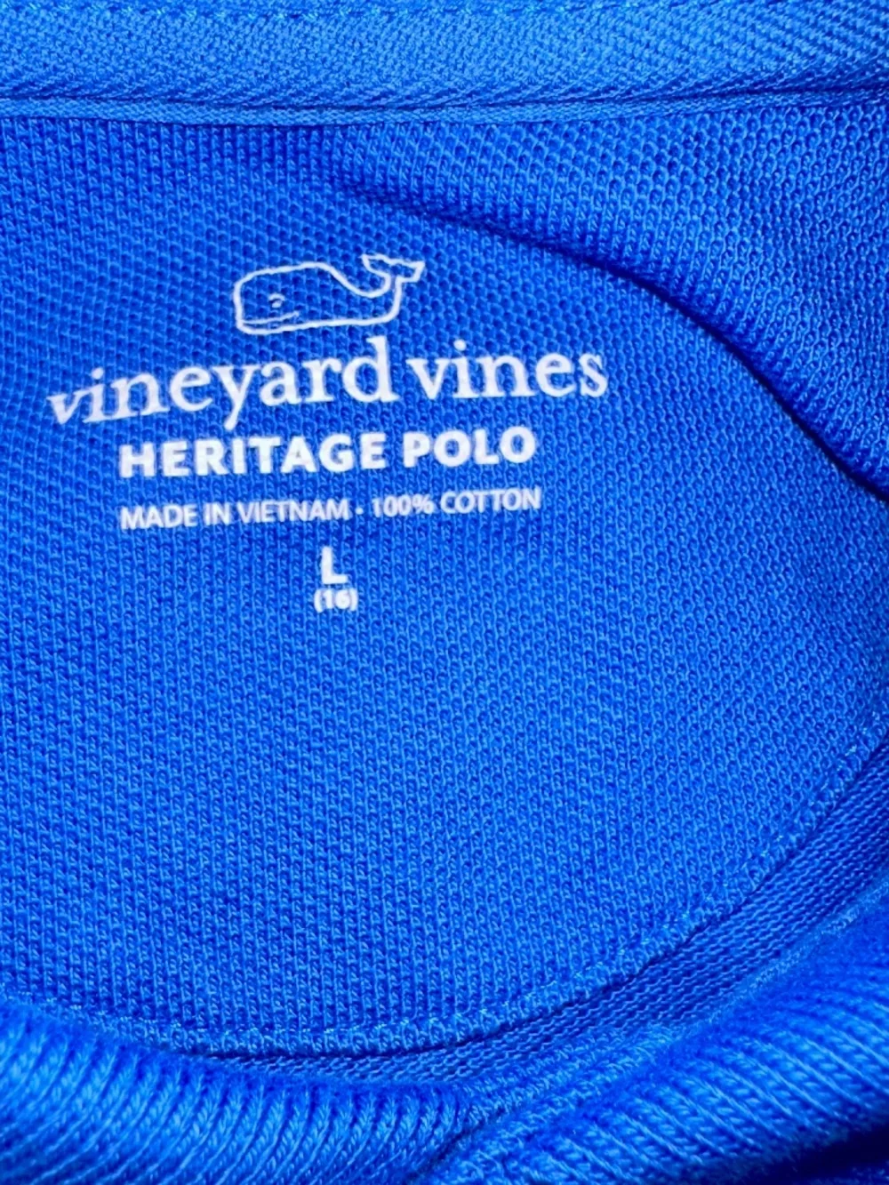 Boys Vineyard Vines Heritage Polo Blue L EUC